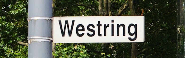 Straßenschild Westring