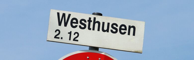 Straßenschild Westhusen