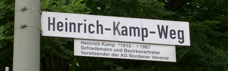 Straßenschild Heinrich-Kamp-Weg