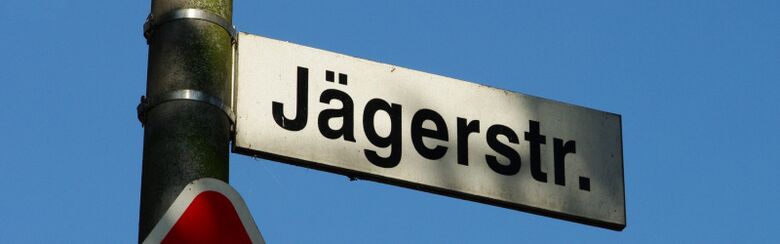 Straßenschild Jägerstraße