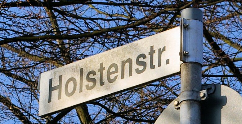Straßenschild Holstenstraße