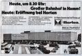 Horten Werbeanzeige zur Eröffnung am 1. Oktober 1970