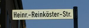 Straßenschild Heinrich-Reinköster-Straße