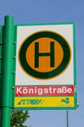 Haltestellenschild Königstraße