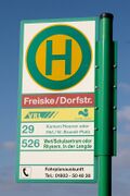Haltestellenschild Freiske/Dorfstraße