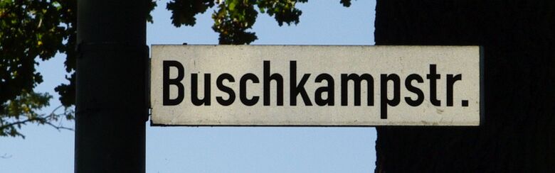 Straßenschild Buschkampstraße
