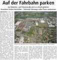 "Auf der Fahrbahn parken", Westfälischer Anzeiger, 6. Oktober 2009