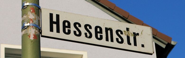 Straßenschild Hessenstraße