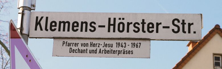 Straßenschild Klemens-Hörster-Straße