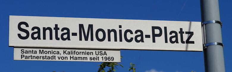 Straßenschild Santa-Monica-Platz