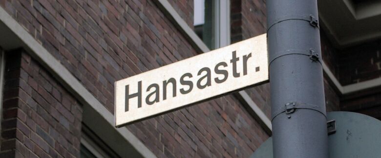Straßenschild Hansastraße