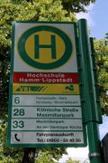 Haltestellenschild Hochschule Hamm-Lippstadt