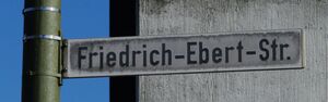 Straßenschild Friedrich-Ebert-Straße