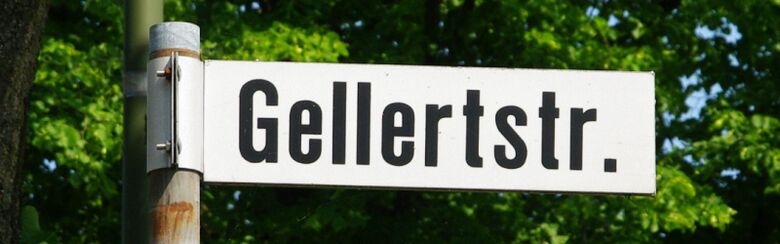 Straßenschild Gellertstraße