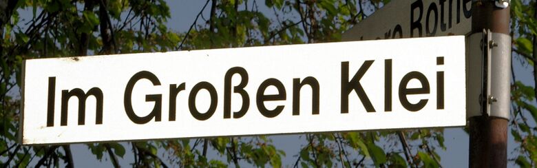 Straßenschild Im Großen Klei