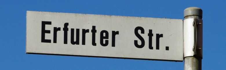 Straßenschild Erfurter Straße