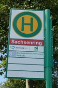 Haltestellenschild Sachsenring